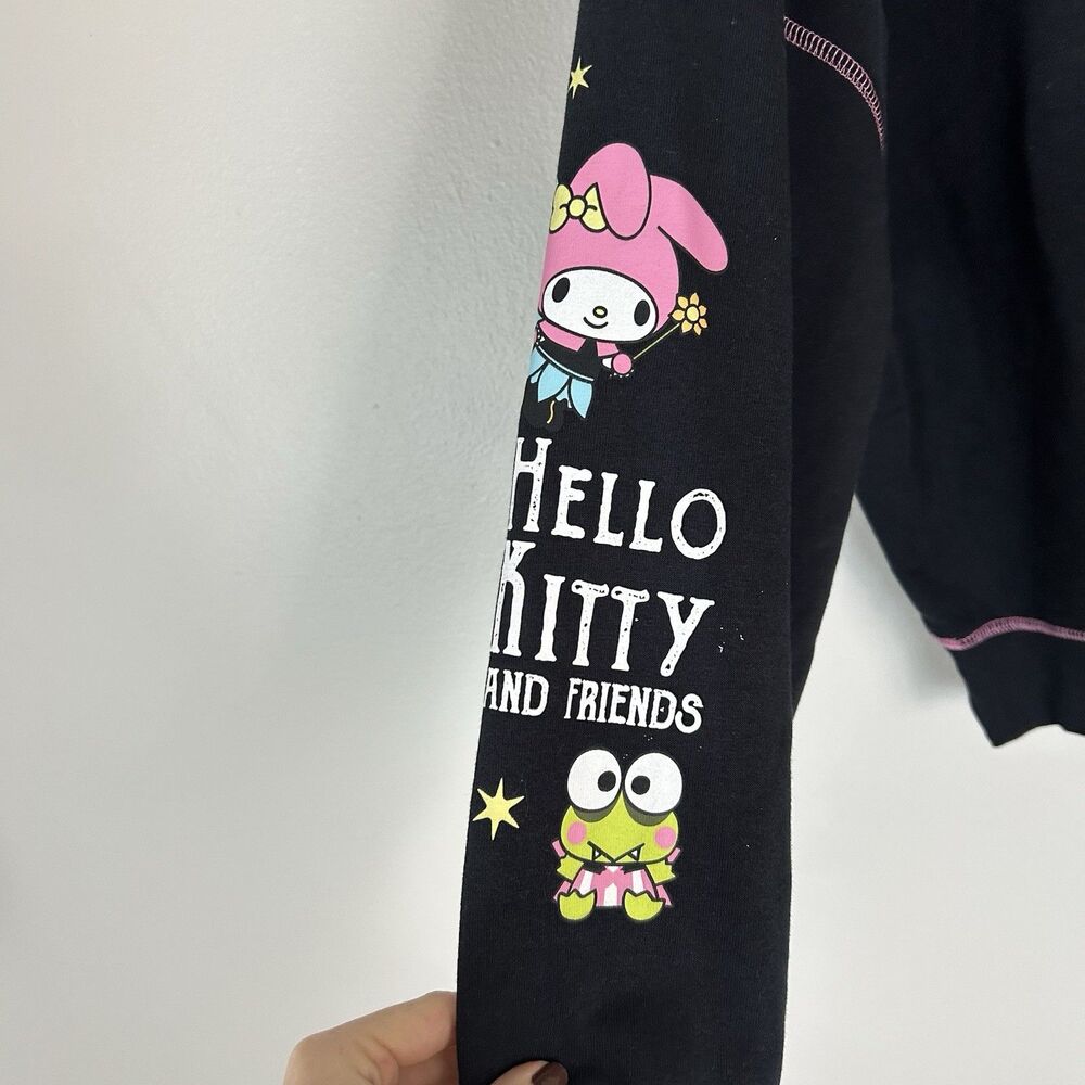 Women's Sanrio Hello Kitty & Friends Halloween Sweatshirt Size Large trick treat - Picture 3 of 4